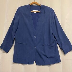 Vintage Saks Fifth Avenue Women's Jacket Medium Real Clothes 100% Silk Oversized